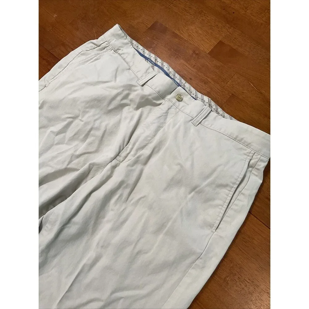 TOMMY BAHAMA MENS BEIGE TAN STRAIGHT COTTON LYOCELL SPANDEX BLEND PANTS SZ 36